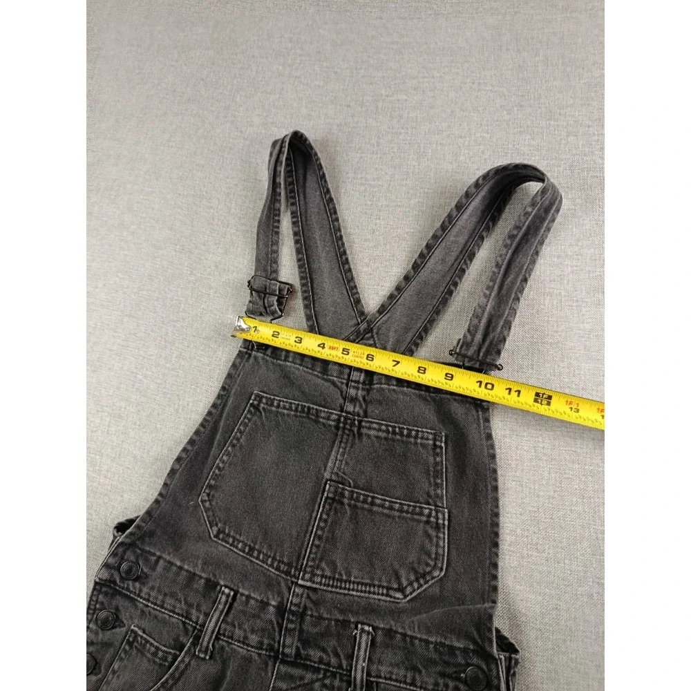 We The Free Ziggy Denim Overall Womens Size Xs Charcoal Straight Leg Boho